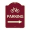 Signmission Bicycle Symbol Parking Right Arrow Heavy-Gauge Aluminum Architectural Sign, 24" x 18", BU-1824-24315 A-DES-BU-1824-24315 - alternate 1